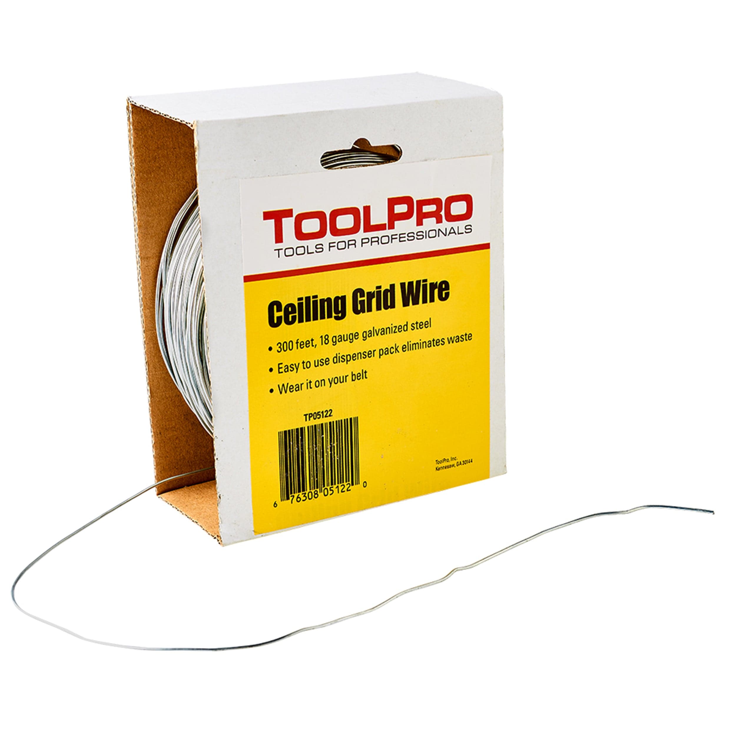 Ceiling Wire, 18 Gauge, 300' Roll, Dispenser Carton