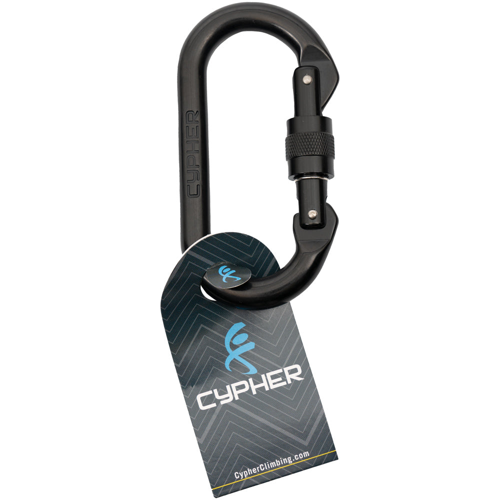 Cypher Liberty Mountain Oval Carabiners - Set of 2 Black Oval Carabiners