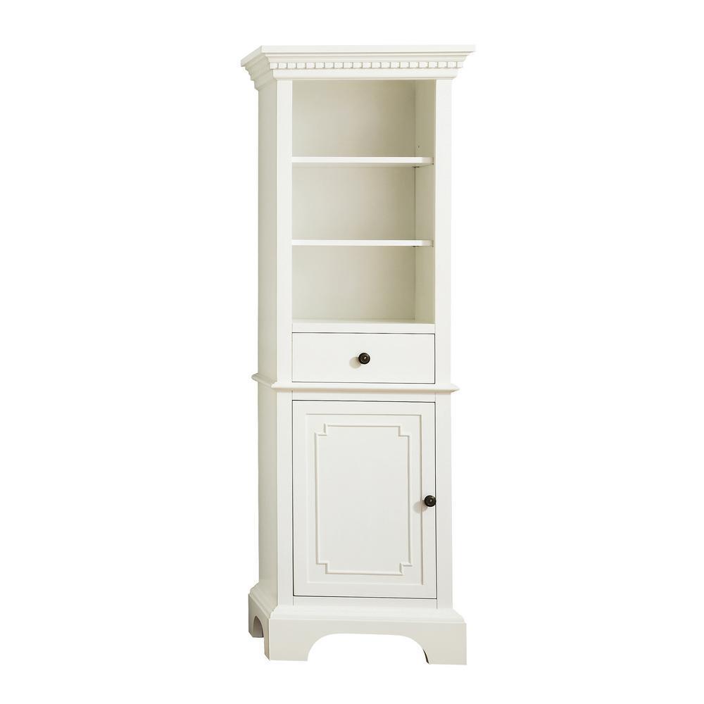 Hastings 22 in. W x 16 in. D x 65 in. H Linen Tower in French White