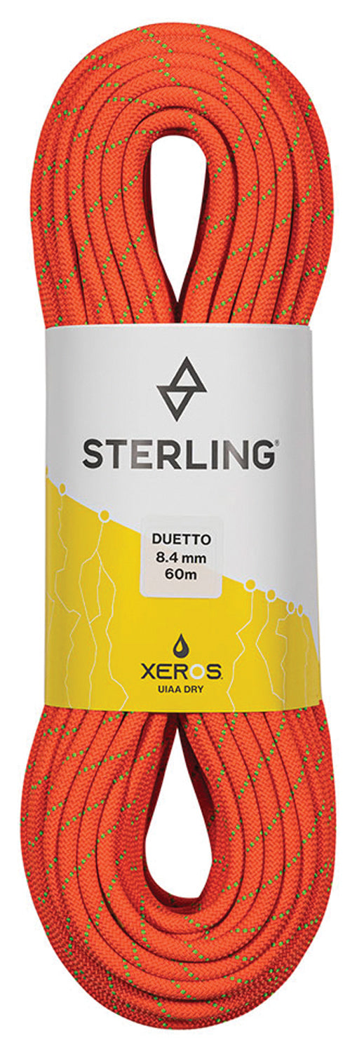 Sterling Duetto 8.4mm x 70m Orange Climbing Rope - UIAA Certified