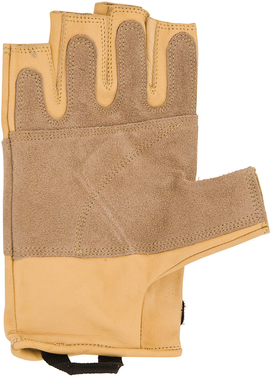 Singing Rock Grippy Leather Gloves - 3/4 Leather Glove for Rigging (Size 8)