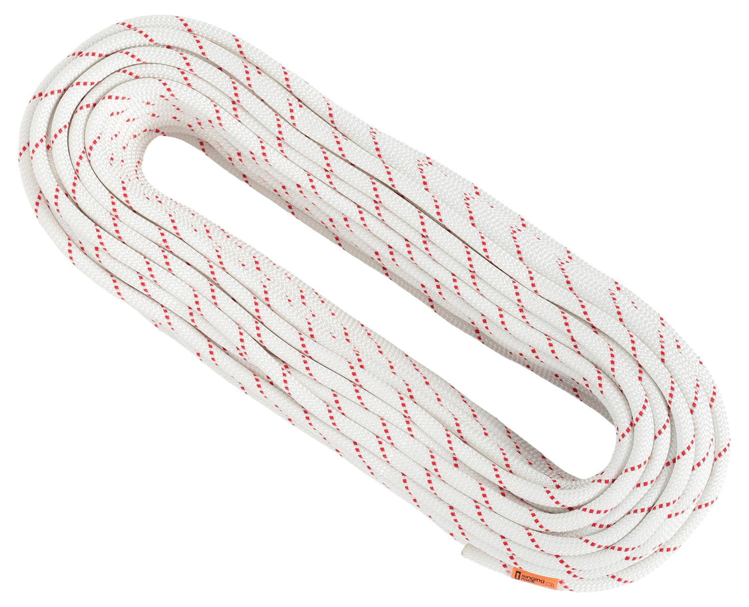 Singing Rock 10.5mm R44 Speleo 200' White/Red Static Rope - Durable and Reliable for Climbing Adventures