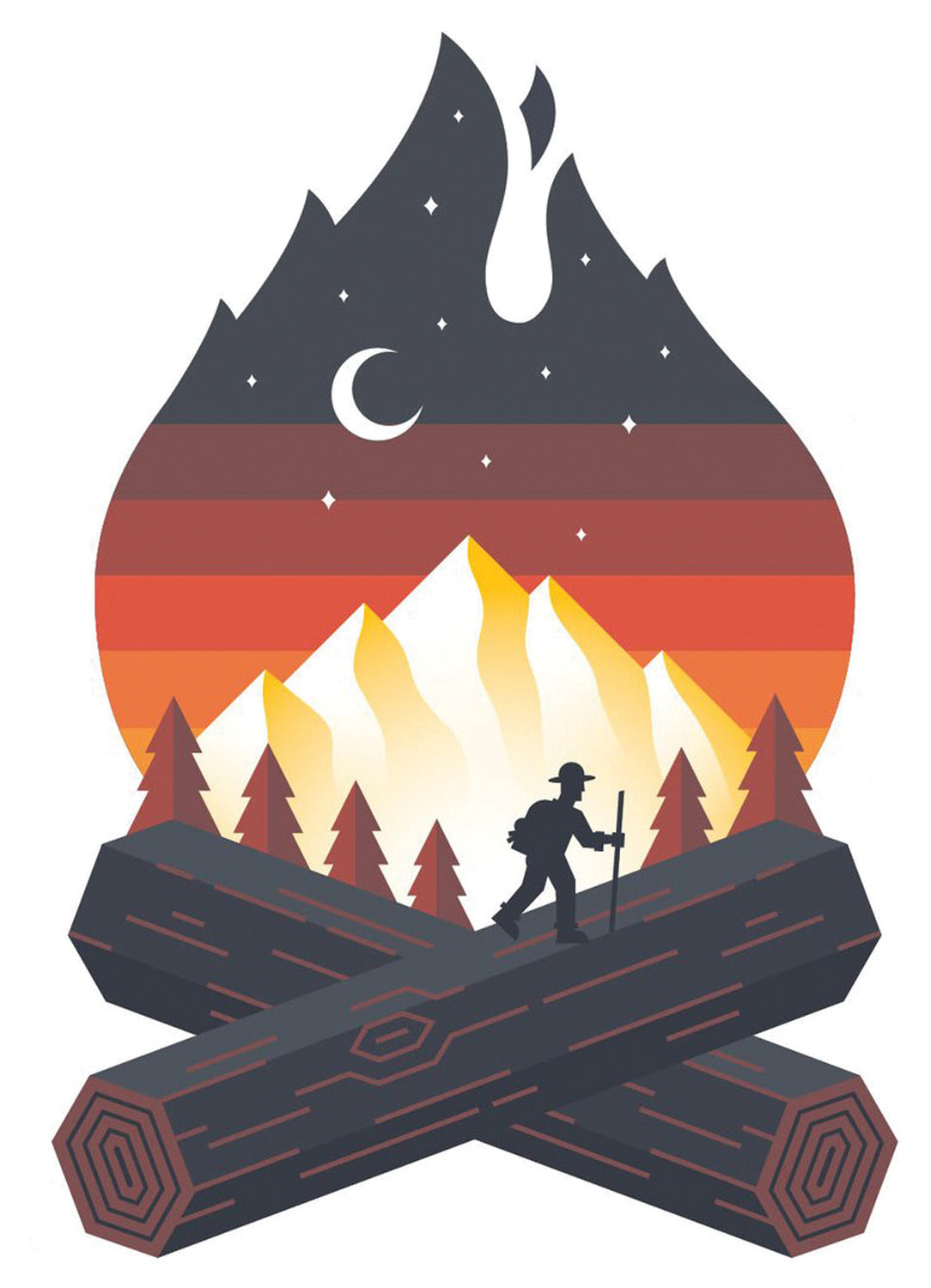 Campfire Lifestyle Sticker Art Set: Decorate with Style!