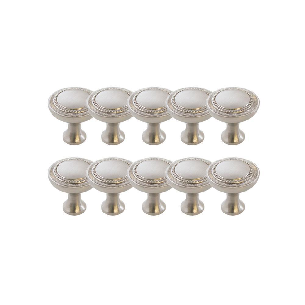 Regal 1-1/4 in. Brushed Nickel Cabinet Hardware Knob Value Pack (10 per Pack)