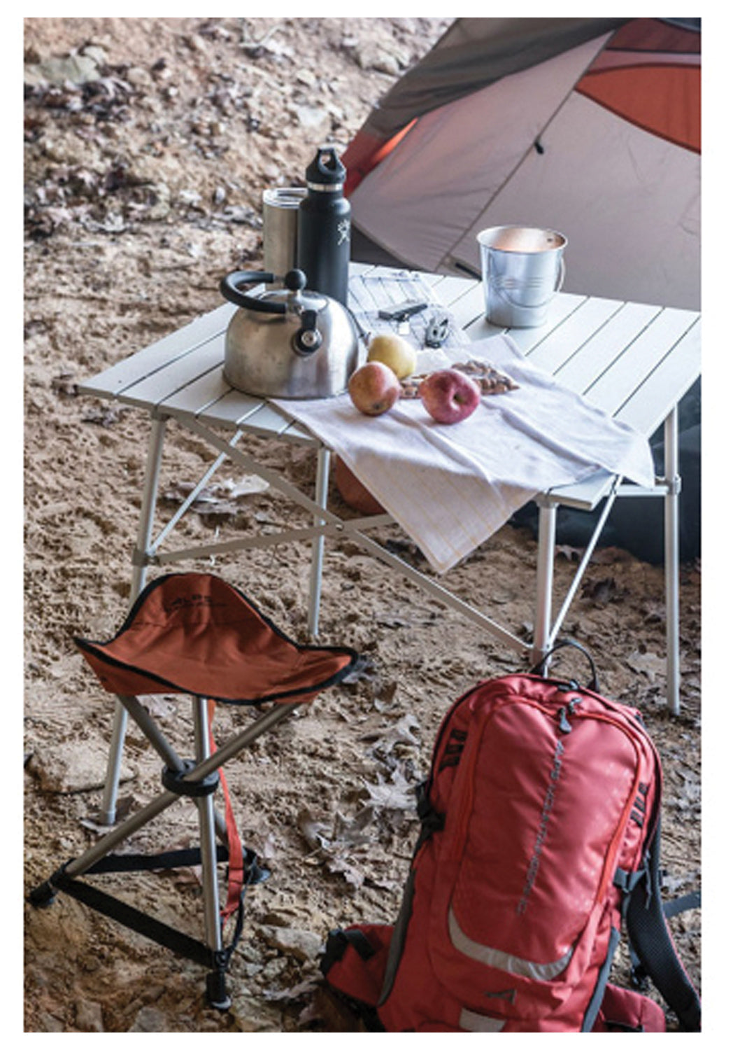 Alps Mountaineering Lightweight Camp Table in Silver - Portable and Sturdy Outdoor Dining Solution
