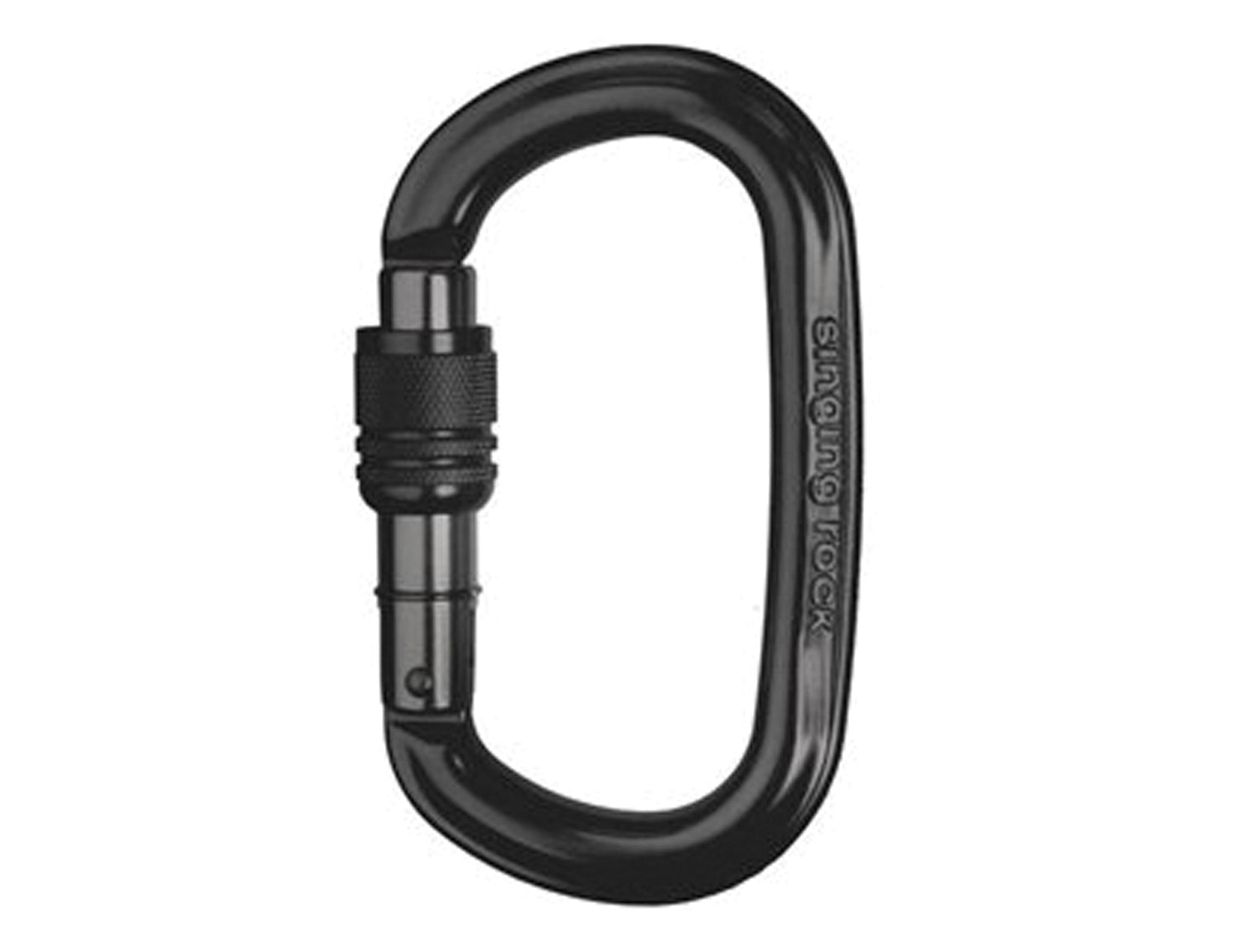 Singing Rock Ozone Screwgate SG Black - Secure and Reliable Climbing Carabiner