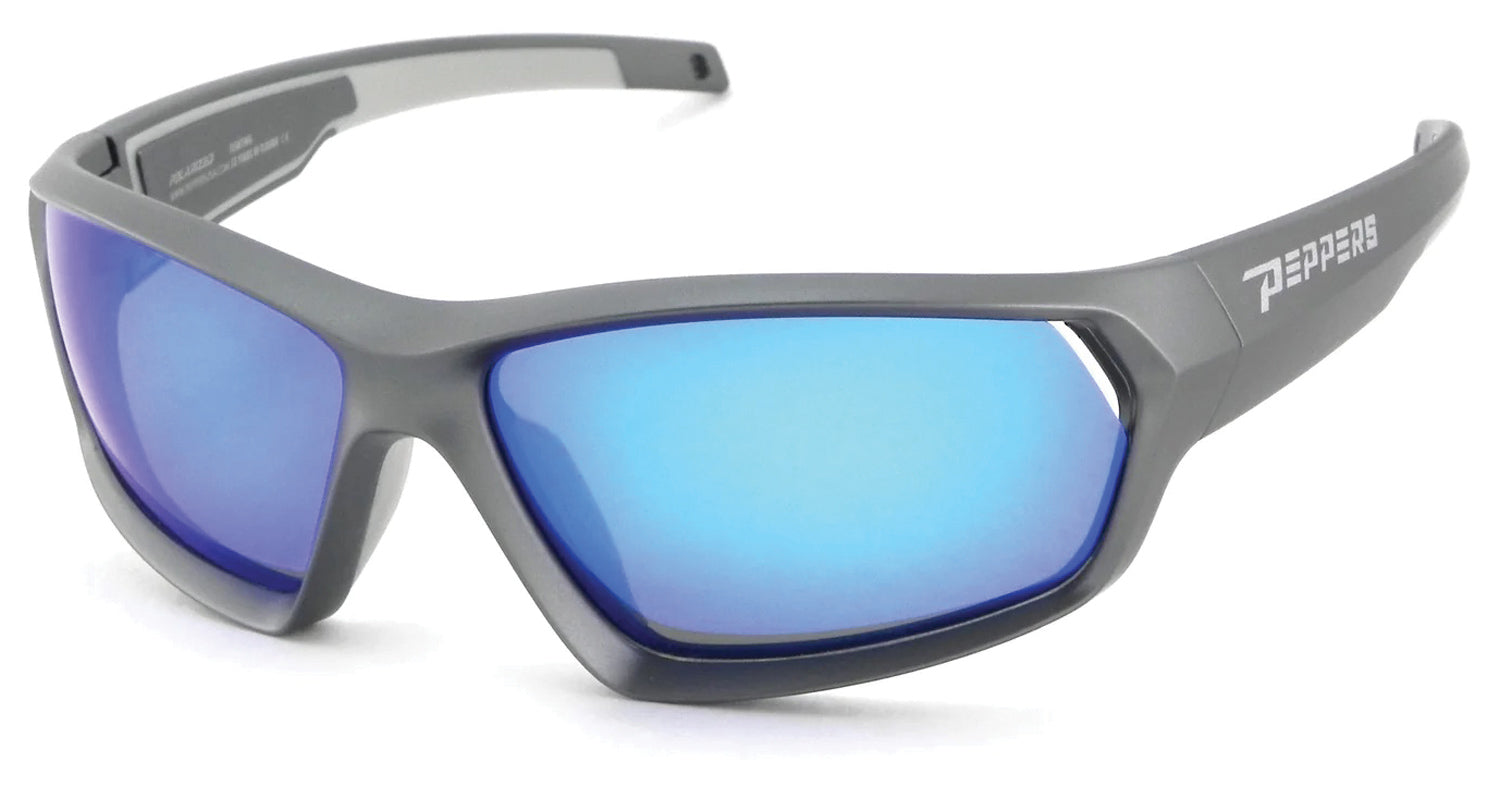 Peppers Depth Charge Grey Polarized Sunglasses - Stylish Eye Protection for Outdoor Adventures