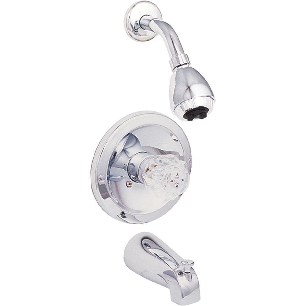 Traditional Collection Single-Handle 1-Spray Tub and Shower Faucet in Chrome (Valve Included)