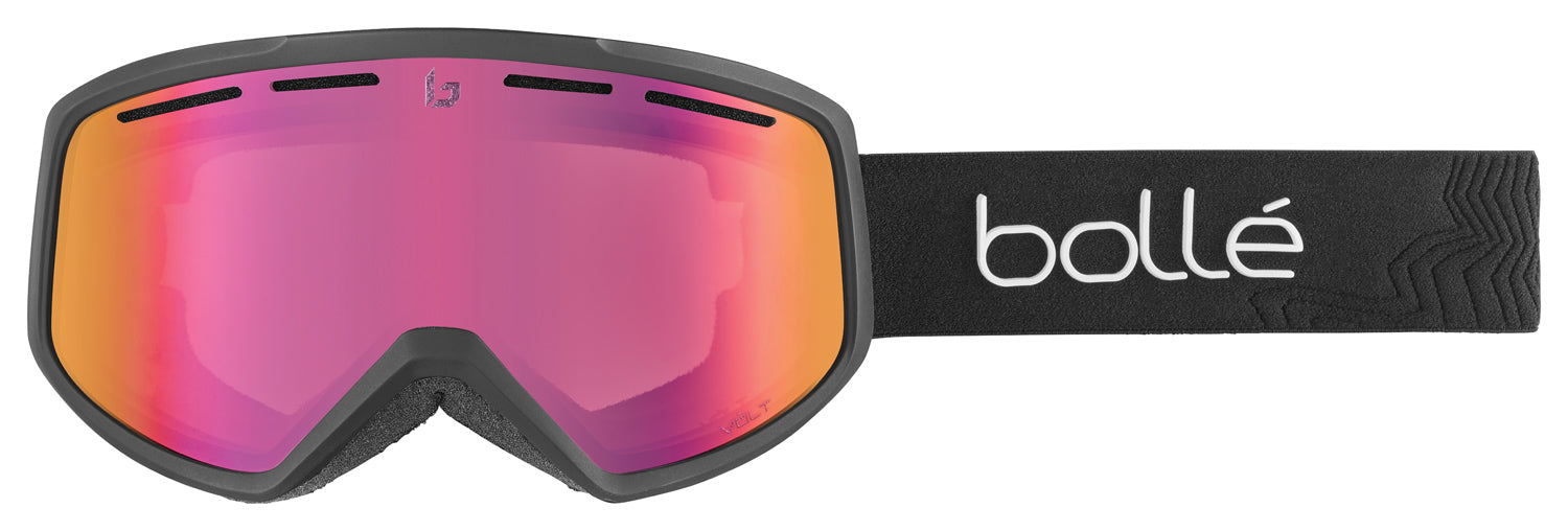 Bolle Cascade Black Matte Sunglasses with Volt Ruby Lenses