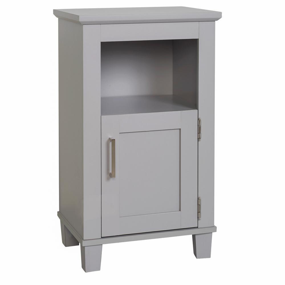 Shaker Style 16 in. W x 12 in. D x 29.9 in. H Floor Cabinet in Dove Gray