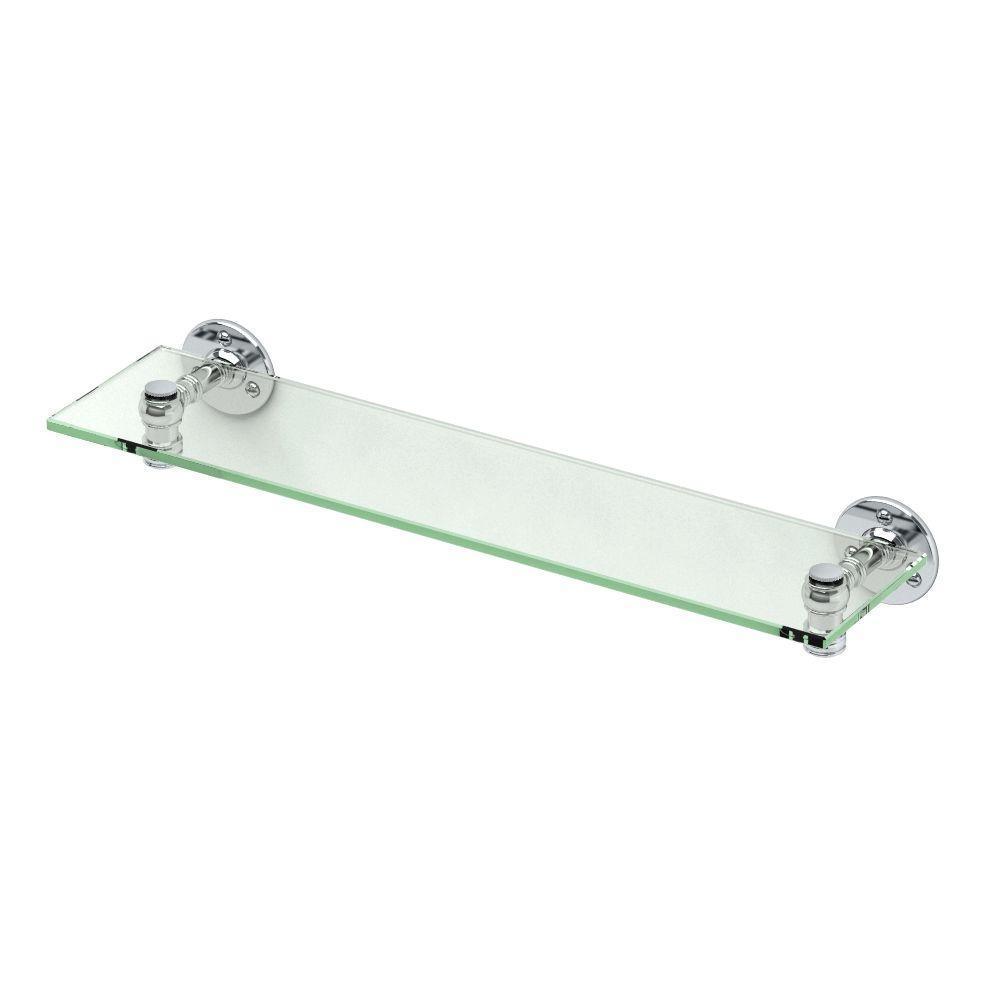 Cafe 20.13 in. W Glass Bathroom Shelf in Chrome