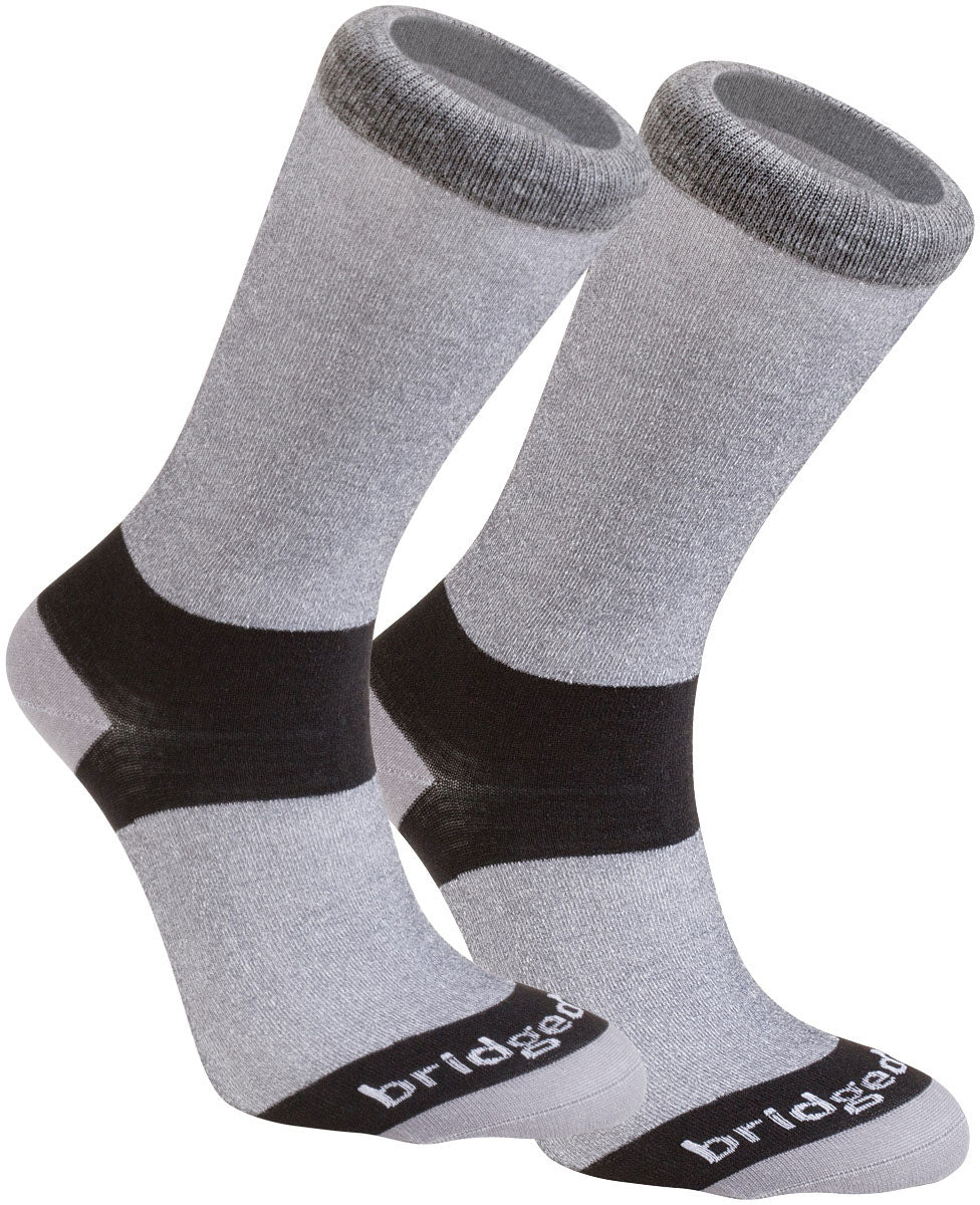 Bridgedale Coolmax Sock Liner 2-Pack - Grey, Size Medium