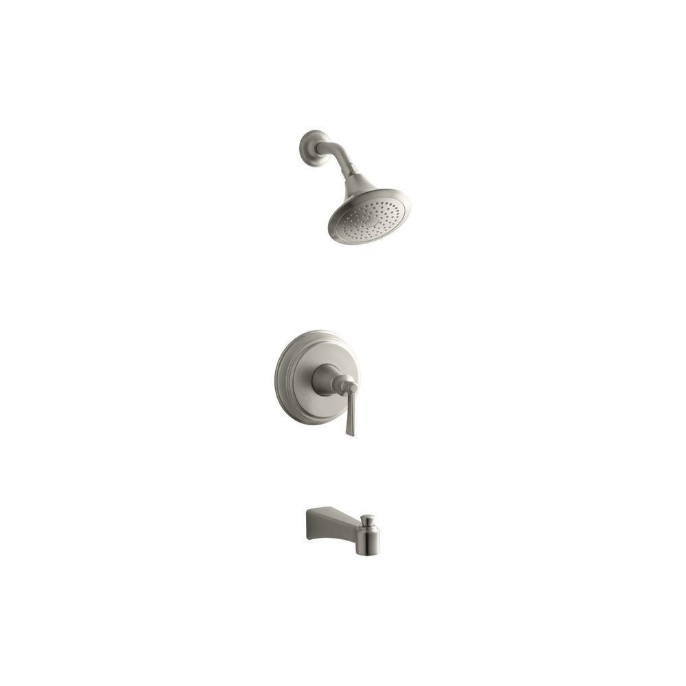 Archer Single-Handle 1-Spray 2.5 GPM Tub and Shower Faucet with Lever Handle in Vibrant Brushed Nickel
