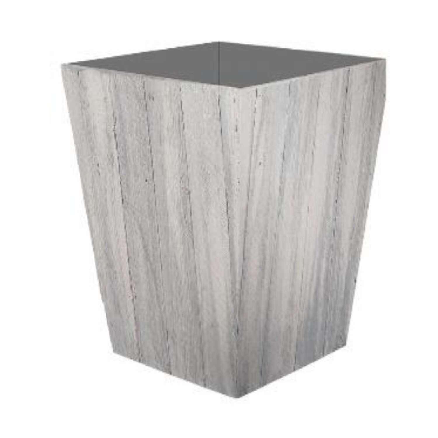 Suncast Farmington 18 in. H X 16 in. W X 16 in. D Resin Planter Gray/White