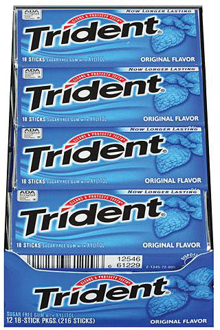 Trident Original Mint Gum - Long-Lasting Freshness in Every Chew!