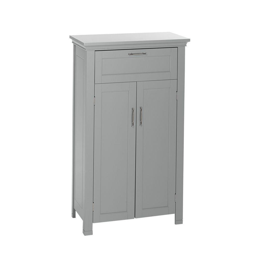 Somerset Collection 23.6 in. W x 40.12 in. H x 12 in. D 2-Door Floor Cabinet in Gray