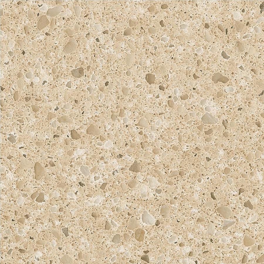 Transolid 61-in Durum Cream Quartz Double Sink Bathroom Vanity Top