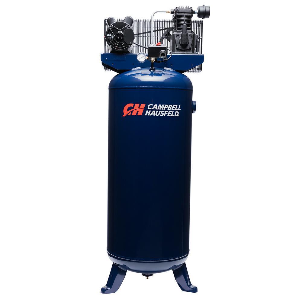 10.2 CFM 3.7 HP 230-Volt 1 PH (VT6195) 60 Gal. Electric Vertical Single-Stage Stationary Air Compressor