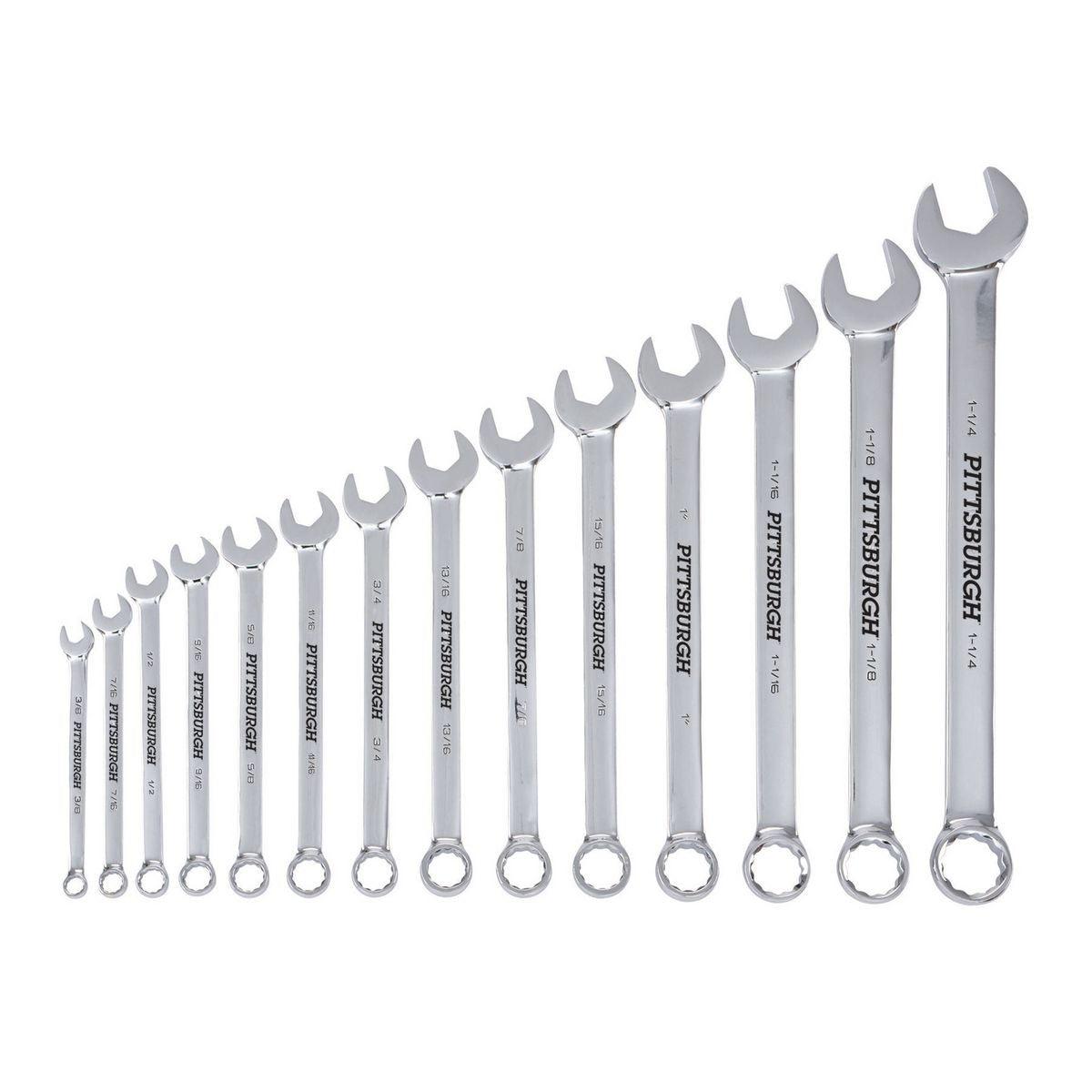 SAE V-Groove Combination Wrench Set, 14 Pc.
