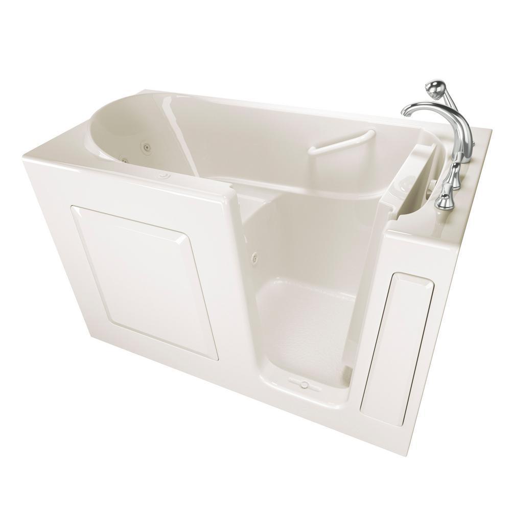Value Series 60 in. Walk-In Whirlpool Bathtub in Biscuit