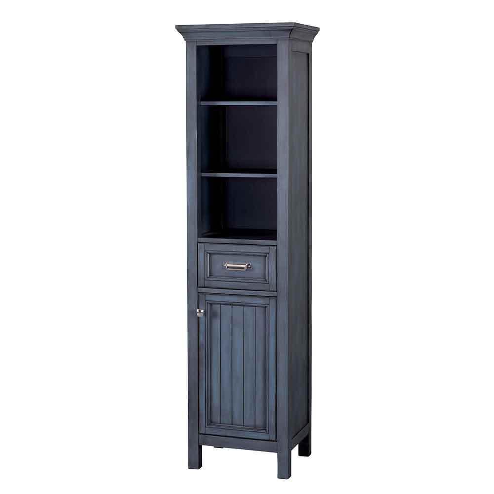 Brantley 19 in. W x 15 in. D x 70 in. H Linen Cabinet in Harbor Blue