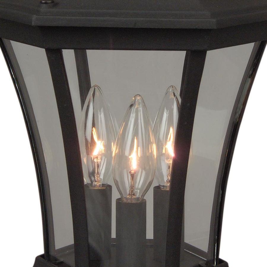 Craftmade Curved Glass 180-Watt 21-in Textured Matte Black Traditional Post Light