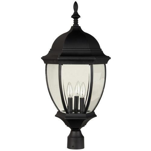 Craftmade Bent Glass 180-Watt 26.4-in Textured Matte Black Traditional Post Light