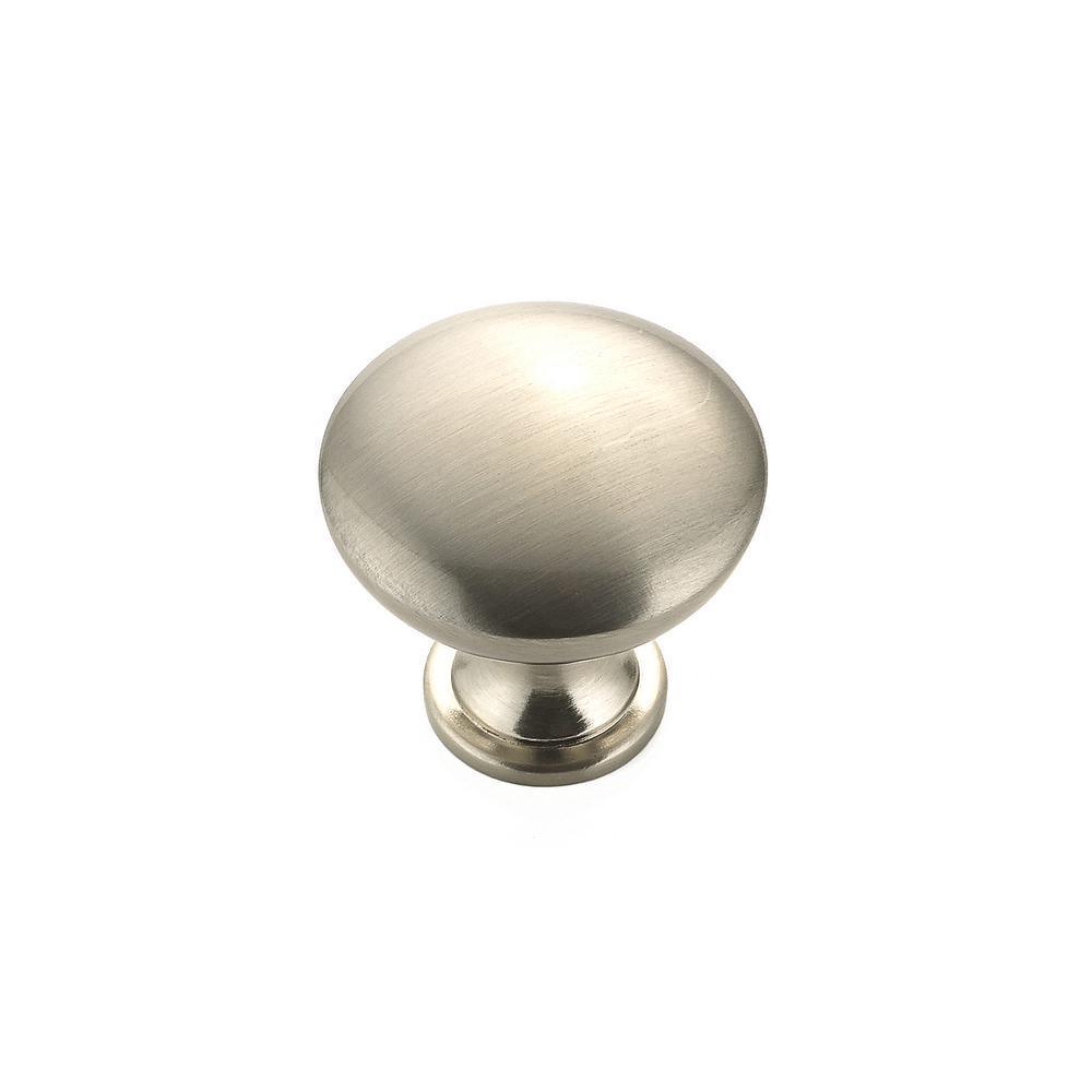 1-1/8 in. Brushed Nickel Contemporary and Modern Knob