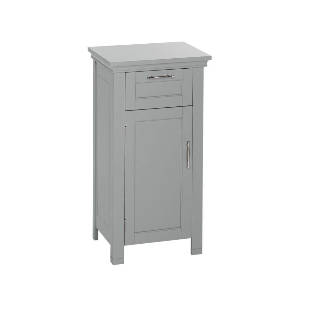 Somerset Collection 16 in. W x 30 in. H x 12 in. D Single Door Floor Cabinet in Gray