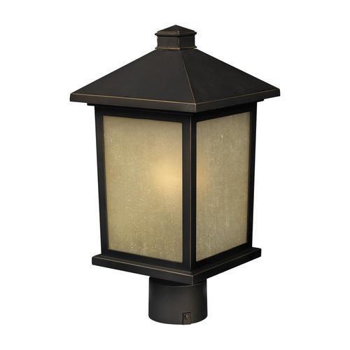 Z-Lite Holbrook 100-Watt 12-in Oil Rubbed Bronze Transitional Post Light