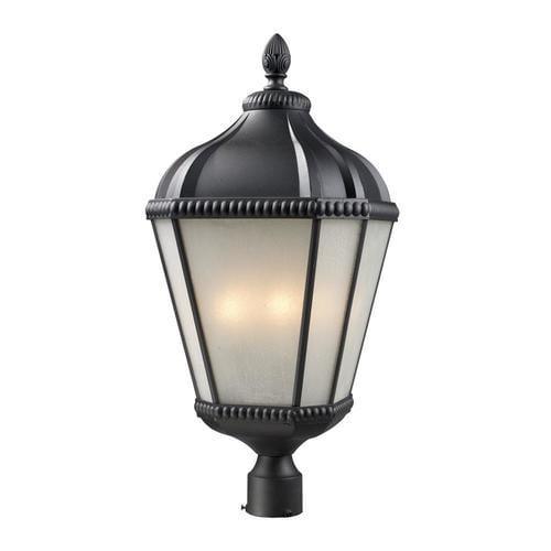 Z-Lite Waverly 60-Watt 27.75-in Black Traditional Post Light