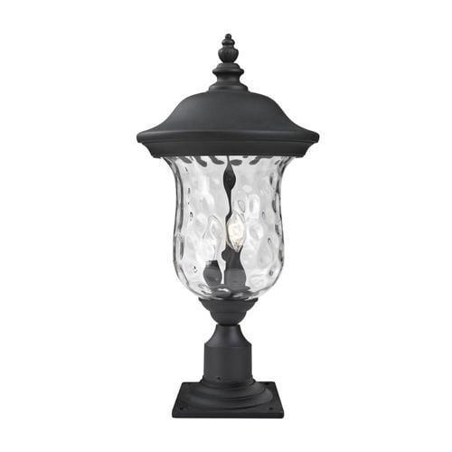 Z-Lite Armstrong 60-Watt 23-in Black Traditional Post Light