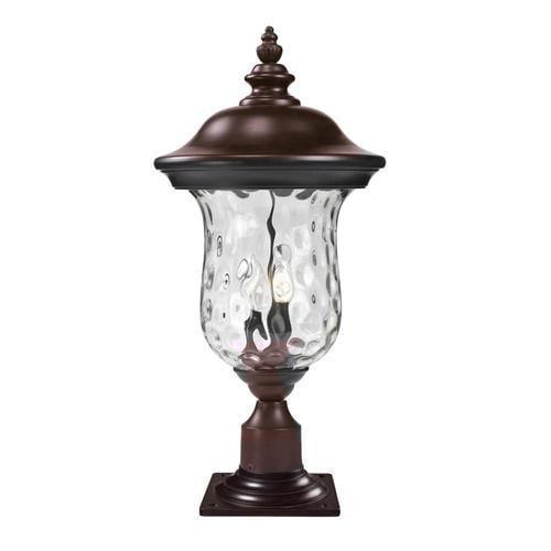 Z-Lite Armstrong 60-Watt 23-in Bronze Traditional Post Light