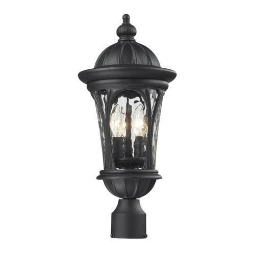Z-Lite Doma 60-Watt 20.25-in Sand Black Traditional Post Light