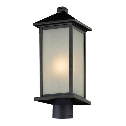 Z-Lite Vienna 100-Watt 21.5-in Black Transitional Post Light