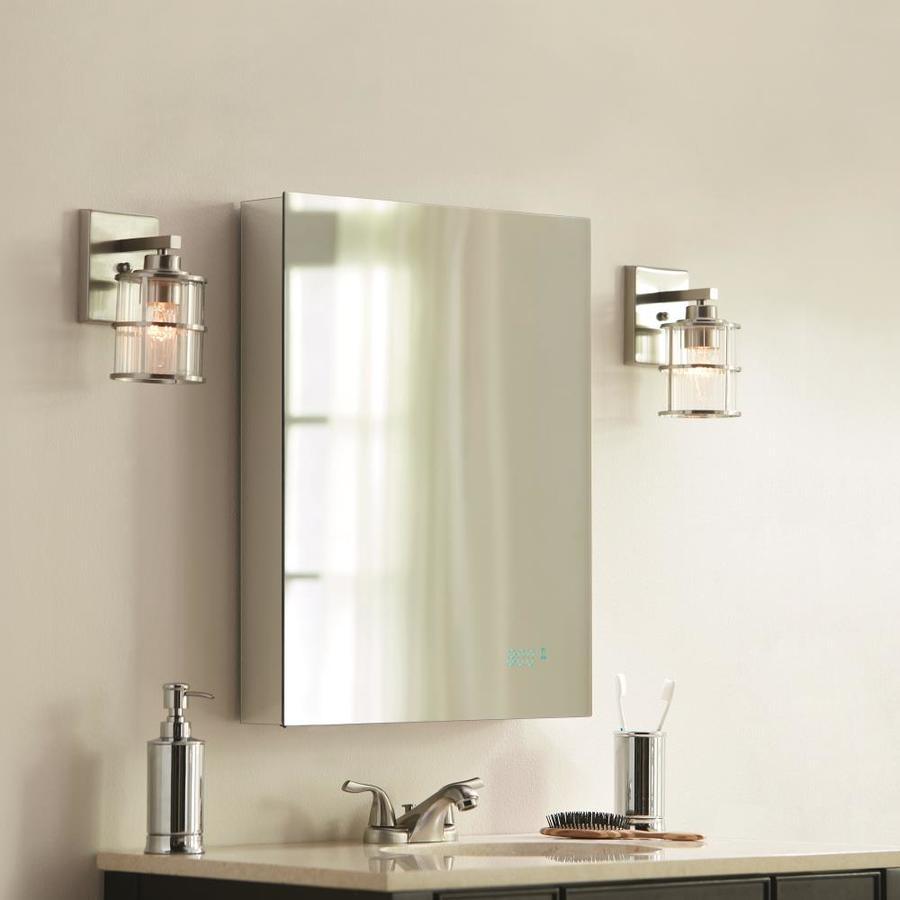 20-in x 26-in Rectangle Surface Mirrored Medicine Cabinet with Lights