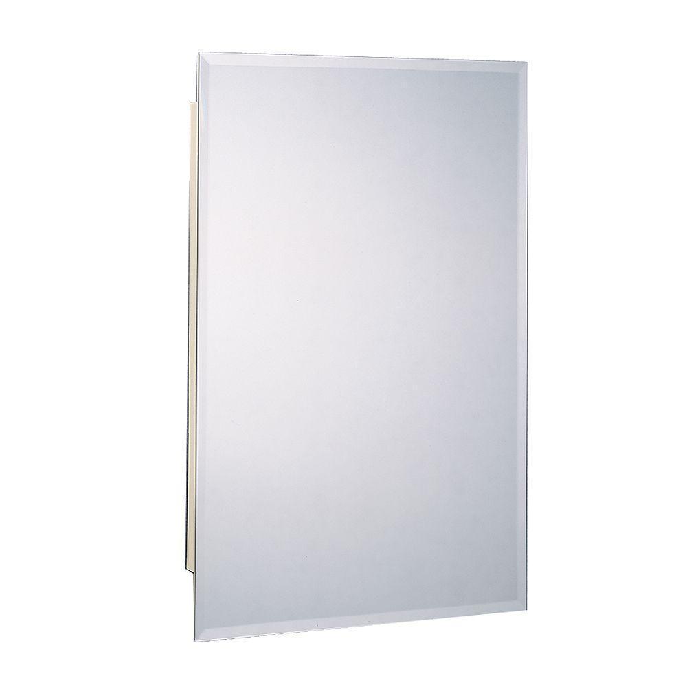 16 in. W x 26 in. H Frameless Beveled Mirrored Recessed or Surface Mount Medicine Cabinet