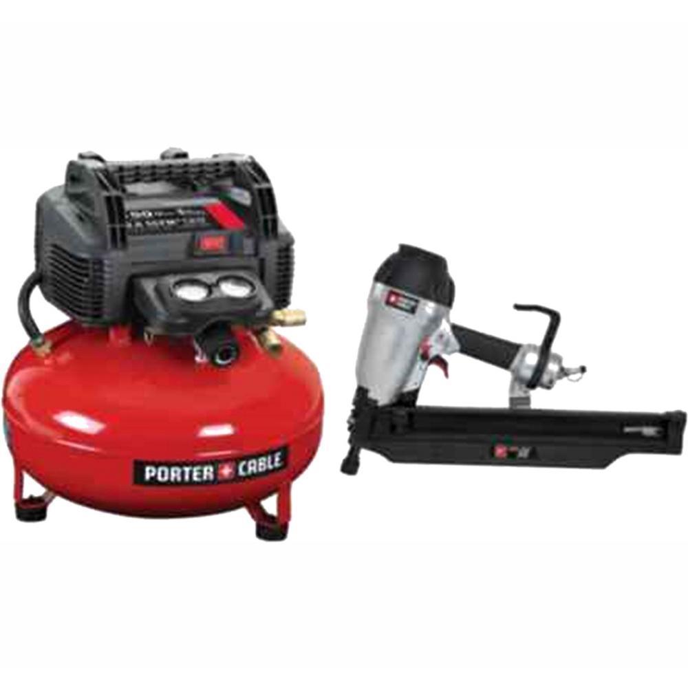 3-1/2 in. Round-Head Framing Nailer and Compressor Combo