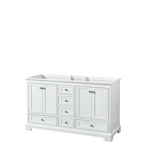 Wyndham Collection Deborah 60-in White Bathroom Vanity Cabinet