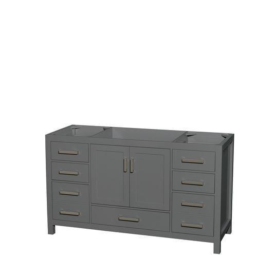 Wyndham Collection Sheffield 60-in Dark Gray Bathroom Vanity Cabinet