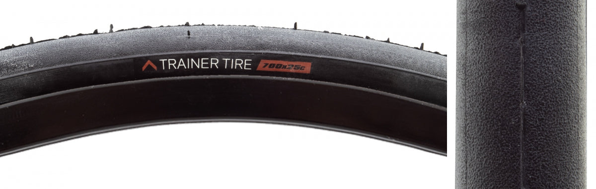 Kom Cycling Indoor Trainer Tire 700x25 Trainer Tire Fold 95 Blk/Bk TT01-BLACK