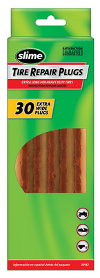 Slime Extra-Long Extra-Wide Brown Tire Repair Strings 8" (Pack of 30) (20142)