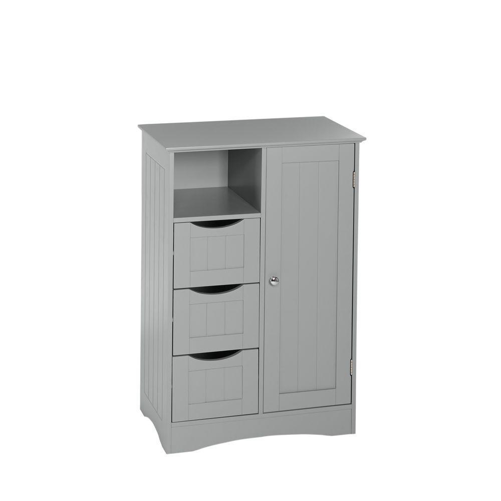 Ashland 22 in. W x 32 in. H Bathroom Linen Storage Floor Cabinet in Gray