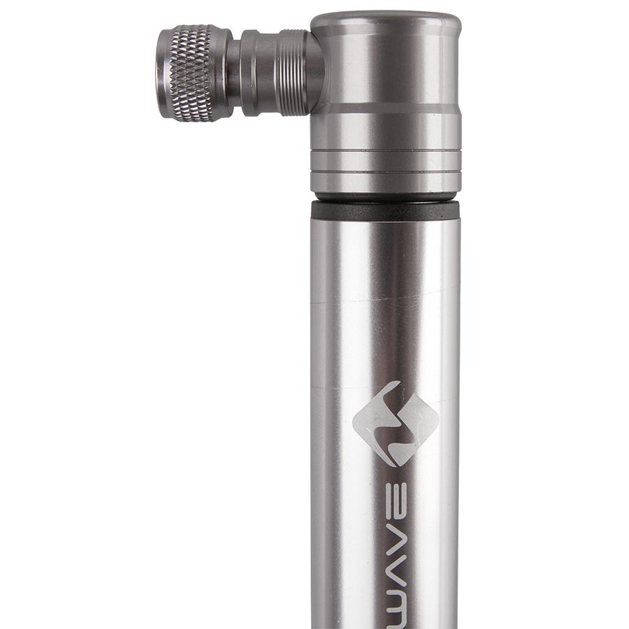 M-Wave MiniatAir Pump 120mm, 90psi, Dual Valve Head, Silver