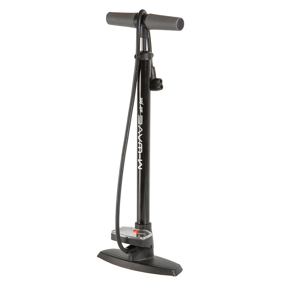 M-Wave Air Jet Floor Pump Dual Valve Head, 160psi, Black