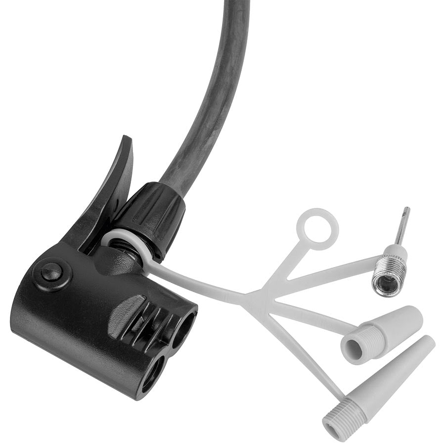 Ventura 12/180 Floor Pump Dual Valve Head, 180psi, Black