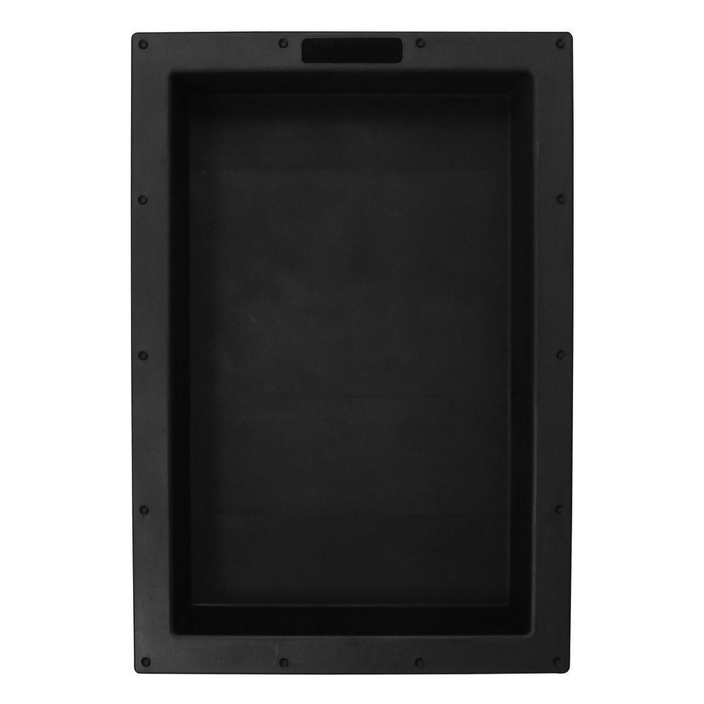 Over Mount Installation 17 in. x 25 in. ABS Single Shelf Bathroom Recessed Shower Niche for Shampoo, Toiletry Storage