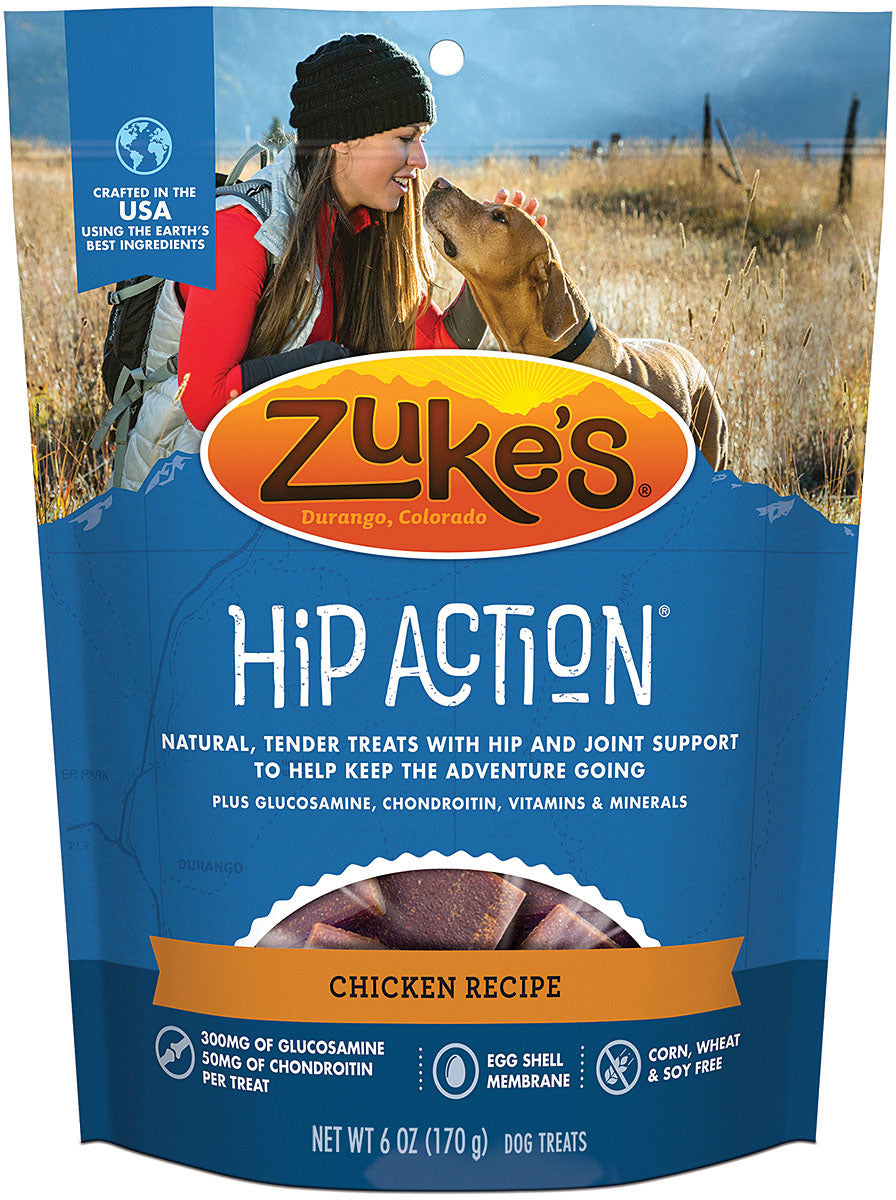 Zuke's Hip Action Chicken Morsels - 6 oz Dog Treats for Healthy Hips