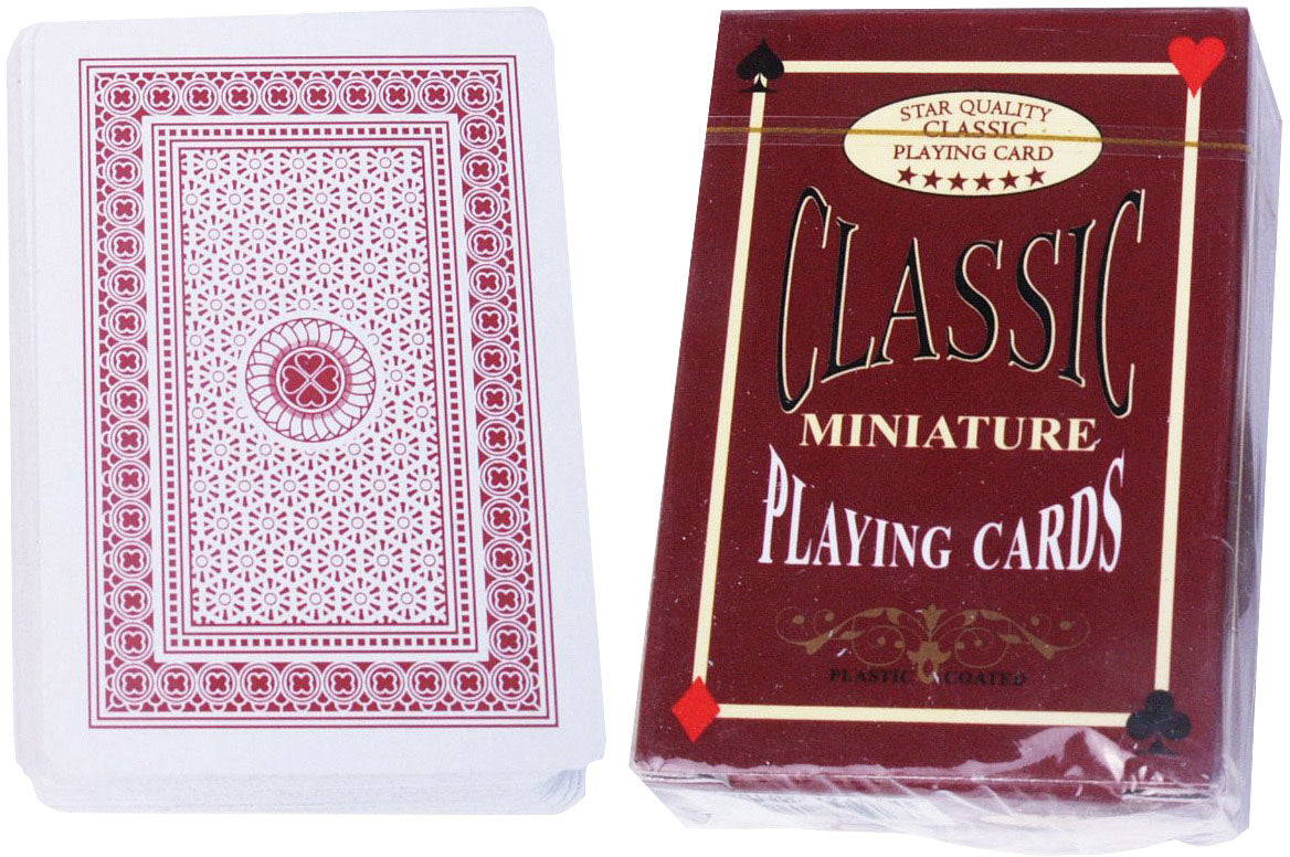 Classic Games Miniature Playing Cards: Perfect for Travel and On-the-Go Fun!