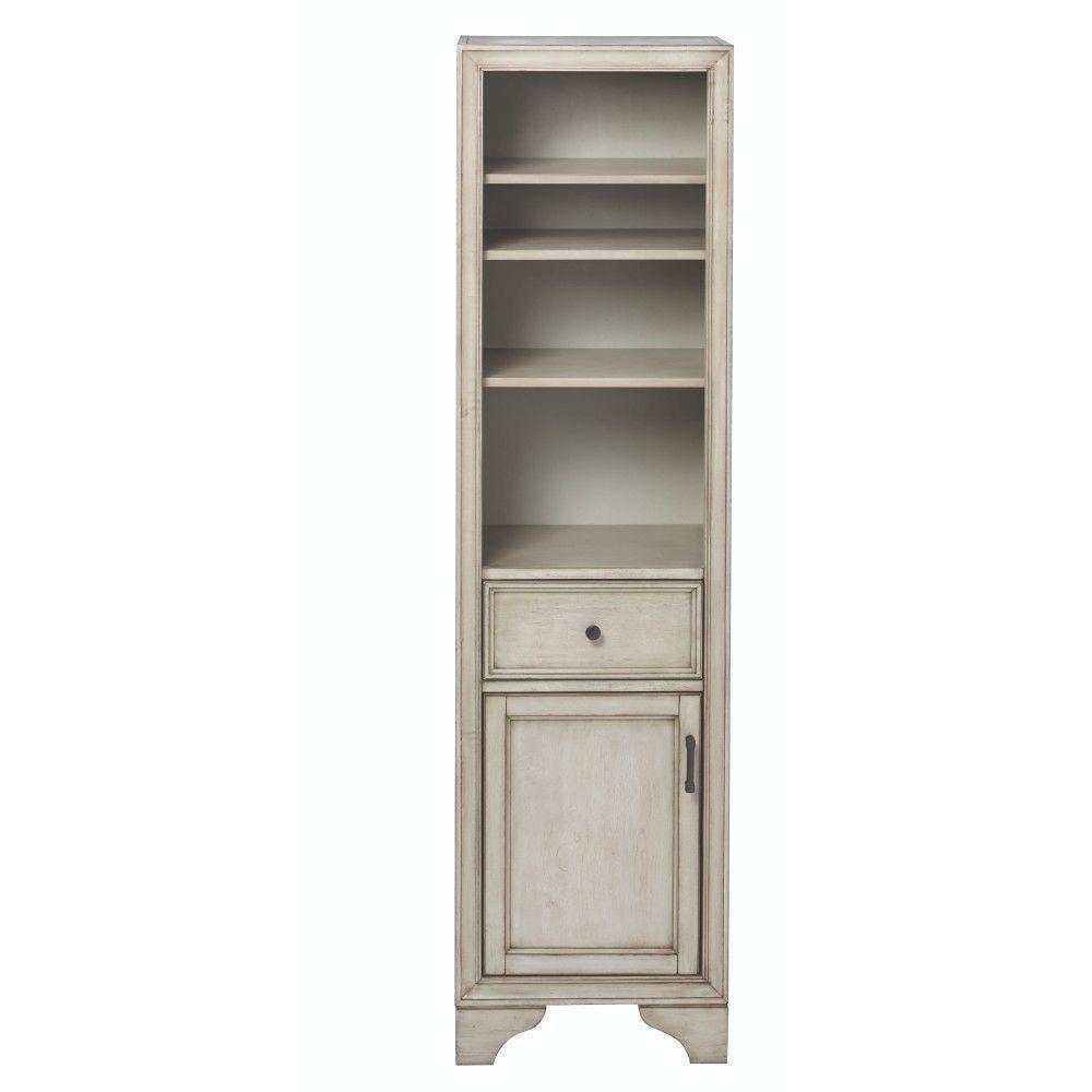 Hazelton 18 in. W x 15 in. D x 67-1/2 in. H Bathroom Linen Cabinet in Antique Grey